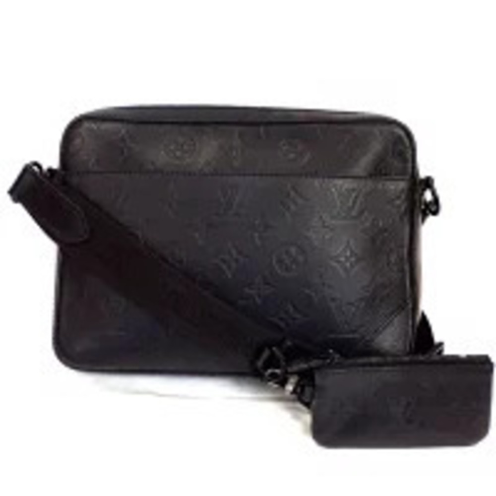 Louis Vuitton Monogram Shadow Black Duo Messenger Black Shoulder Bag